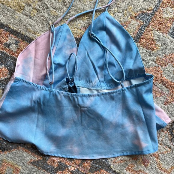 Never Worn - Revolve Super Down Isla Top XS - Tie Dye Pink and Blue XS - Picture 7 of 7